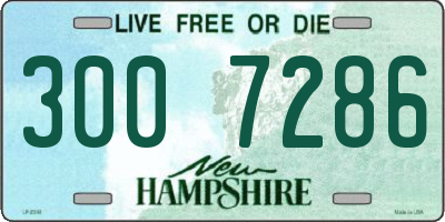 NH license plate 3007286