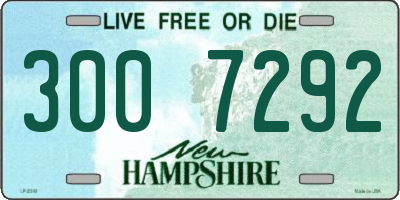 NH license plate 3007292