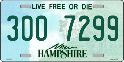 NH license plate 3007299