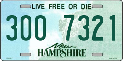 NH license plate 3007321