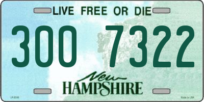 NH license plate 3007322