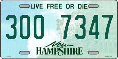 NH license plate 3007347