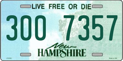 NH license plate 3007357