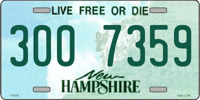 NH license plate 3007359