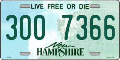 NH license plate 3007366