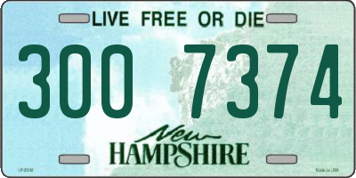 NH license plate 3007374