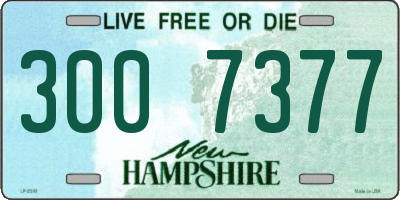 NH license plate 3007377