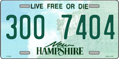 NH license plate 3007404