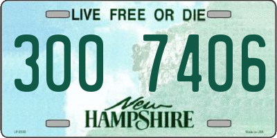 NH license plate 3007406