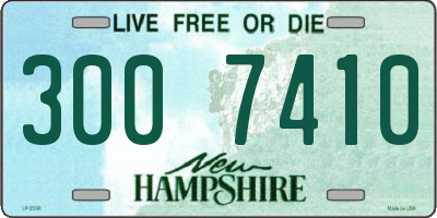 NH license plate 3007410