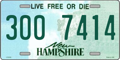 NH license plate 3007414