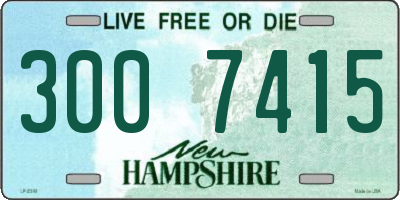 NH license plate 3007415