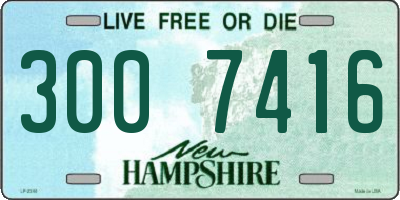 NH license plate 3007416