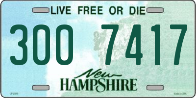 NH license plate 3007417