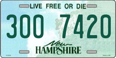 NH license plate 3007420