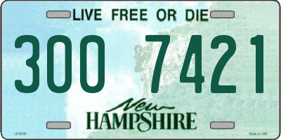 NH license plate 3007421