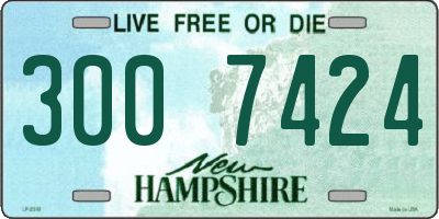 NH license plate 3007424