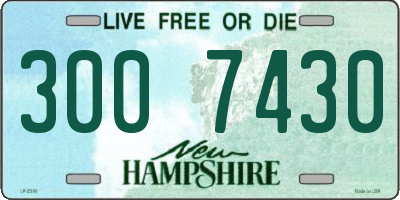 NH license plate 3007430