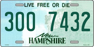 NH license plate 3007432