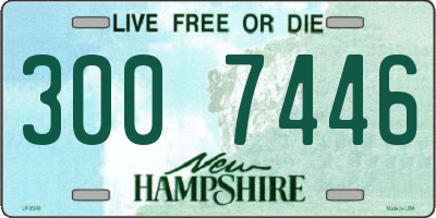 NH license plate 3007446