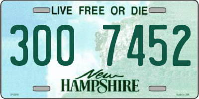 NH license plate 3007452