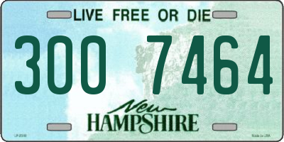 NH license plate 3007464