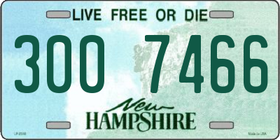 NH license plate 3007466