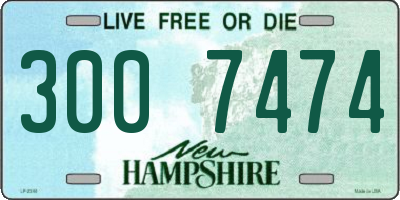 NH license plate 3007474