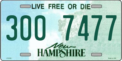 NH license plate 3007477