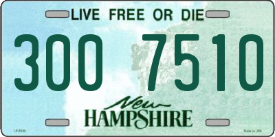NH license plate 3007510
