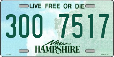 NH license plate 3007517