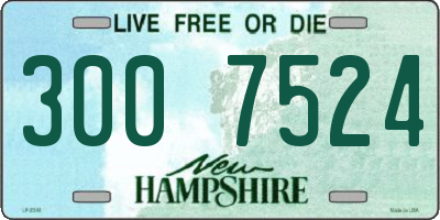 NH license plate 3007524