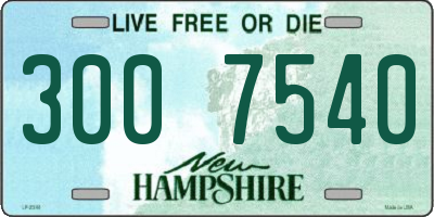 NH license plate 3007540