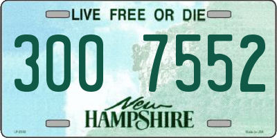 NH license plate 3007552