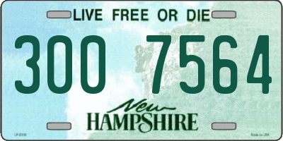 NH license plate 3007564