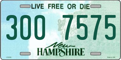 NH license plate 3007575