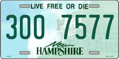 NH license plate 3007577