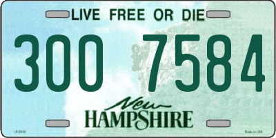 NH license plate 3007584