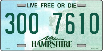 NH license plate 3007610