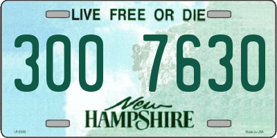 NH license plate 3007630