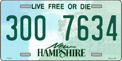 NH license plate 3007634