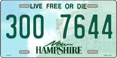 NH license plate 3007644