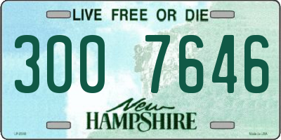 NH license plate 3007646