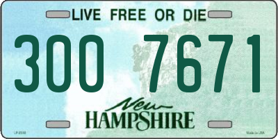 NH license plate 3007671