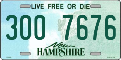 NH license plate 3007676