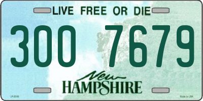 NH license plate 3007679