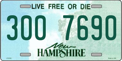 NH license plate 3007690