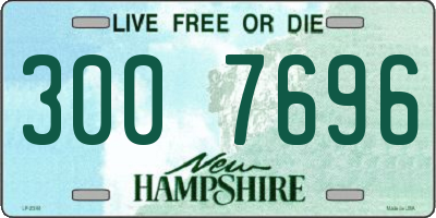 NH license plate 3007696