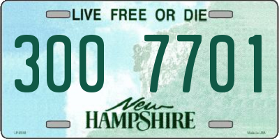 NH license plate 3007701