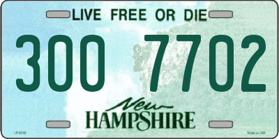 NH license plate 3007702